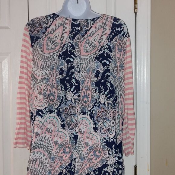 Honey Me  multi print dress  Sz XL - Picture 6 of 8